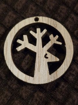 Tie On Wood Holiday Reindeer Head Circles