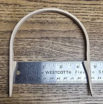 Handle U Notched Round Top OAK 4" Spread 9" Long