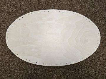 Base Drilled Oval 12" Wide x 20" Long 67 holes
