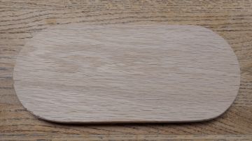 Base Slotted Race Track / Oblong 4" x 9" w/Handle Slots Oak