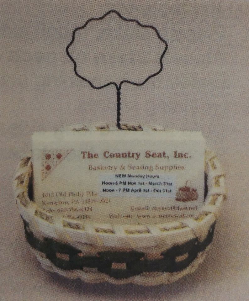 Pattern - Business Card Basket with Wooden Base & Wire Shape by Wagner