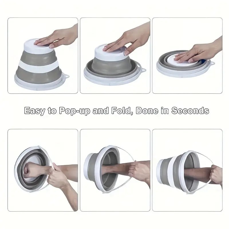 Tool - Bucket Collapsible Round with Handle