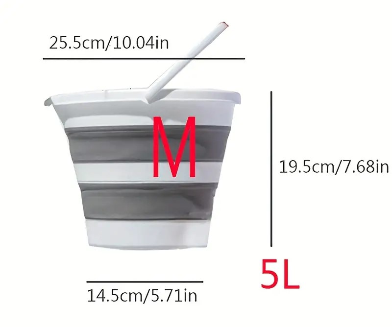 Tool - Bucket Collapsible Round with Handle