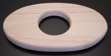 Base Slotted Oval with Center Hole 4" x 7" Oak Grocery Bag Base / Oval Tissue