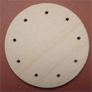Base Drilled Round 3" 9 holes 5ply Birch