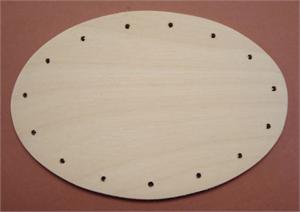 Base Drilled Oval 4" Wide x 6" Long 15 holes