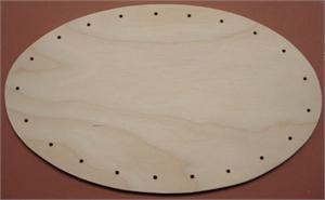 Base Drilled Oval 6" Wide x 10" Long 21 holes