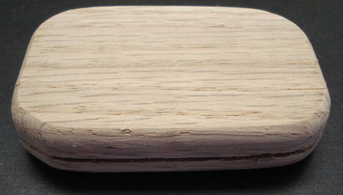 Base Slotted Rectangle 2" x 3" Oak