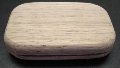 Base Slotted Rectangle 2" x 3" Oak