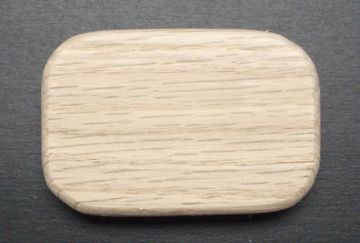Base Slotted Rectangle 2" x 3" Oak