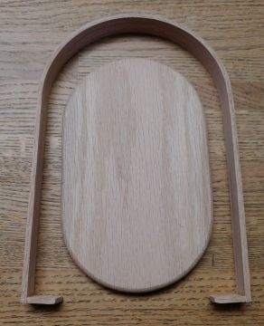 DOval Medium  - 5" x 8" Oblong Slotted Oak Base with 6" W x 10" H D Handle Set