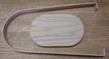 DOval XtraHigh - 5" x 8" Oblong Slotted Oak Base with 6" W x 14" H D Handle Set