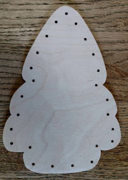 Base Drilled Tree Shape 7" Tall 25 holes