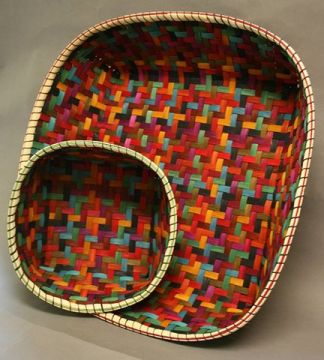 Pattern - Jewel Toned Twill Wall Basket by Bowers