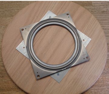 Base Slotted w/lazy Susan attachment Round 12" Oak