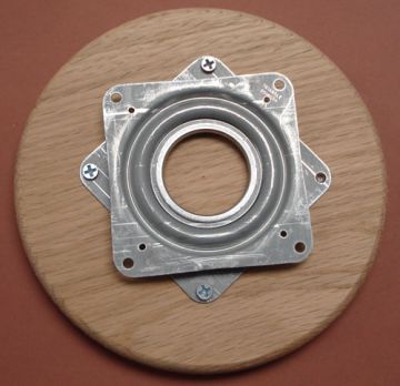 Base Slotted w/lazy Susan attachment Round 6" Oak