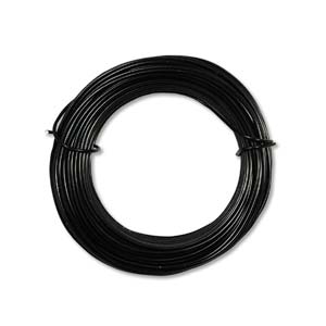 Black - Petite Aluminum Wire 18 Gauge 39' Coil - Beadsmith