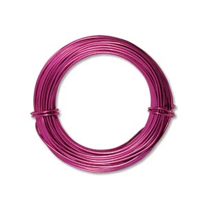 Aluminum Wire  Round 18 gauge Fuchsia