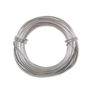 Beadsmith Petite Aluminum Wire 18 Gauge 39' Coil-Silver