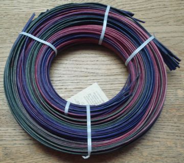 Reed Flat Spacedyed 1/4" wide #25 Country Garden half pound coil