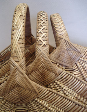 Pattern - Ribbed Hearth Baskets with Fancy Cane Handles by Bowers 3 sizes