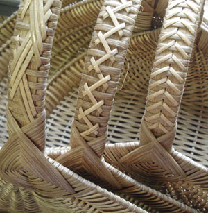 Pattern - Ribbed Hearth Baskets with Fancy Cane Handles by Bowers 3 sizes