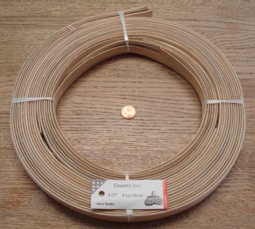Reed Flat Oval Woodgrain 1/2" Wide one pound coil