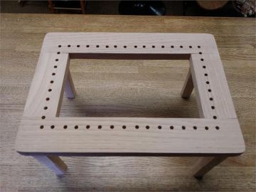 Foot Stool Cane Oak Frame Only