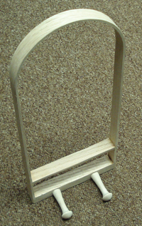 Handle Towel Bar with Pegs Oak 6" wide