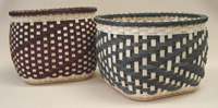 Pattern - 2 Beginner Twill Baskets on a Wooden Base DIGITAL COPY by Wagner