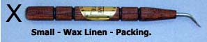 Tool - Weave-Rite Waxed Linen (X) Small packing tool with Pointed Tip