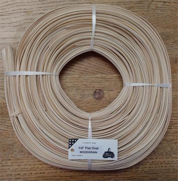 Reed Flat Oval Woodgrain Natural 1/4" Wide one pound coil