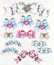 Rub-on Paint Designs Bows #57055