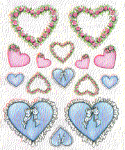 Rub-on Paint Designs Hearts #57057