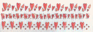 Rub-on Paint Designs Hearts Border #8170