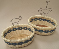 Pattern - Oval Catch-all Basket on Slotted Base & Wire Shape by Wagner