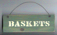 Basket Sign Antique Green