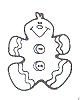 Stamp Gingerbread Man #9205