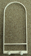 Handle Towel Bar with Pegs Oak 6" wide