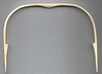 Handle Notched U Square with Center Grip Ash 4" spread, style (B) 6" long Redbird Handle