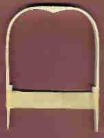 Handle Notched Tall Ash Square U 4" spread with Center Grip, style (B) 10" long Redbird Handle