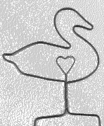 Wire Duck with Heart #38