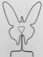 Wire Large Butterfly with Heart #43