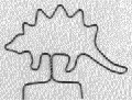 Wire Mini Stegosaurus #70M