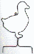 Wire Mini Standing Duck #74M