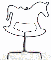 Wire Mini Rocking Horse #78M