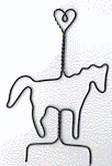Wire Mini Carousel Horse #97M